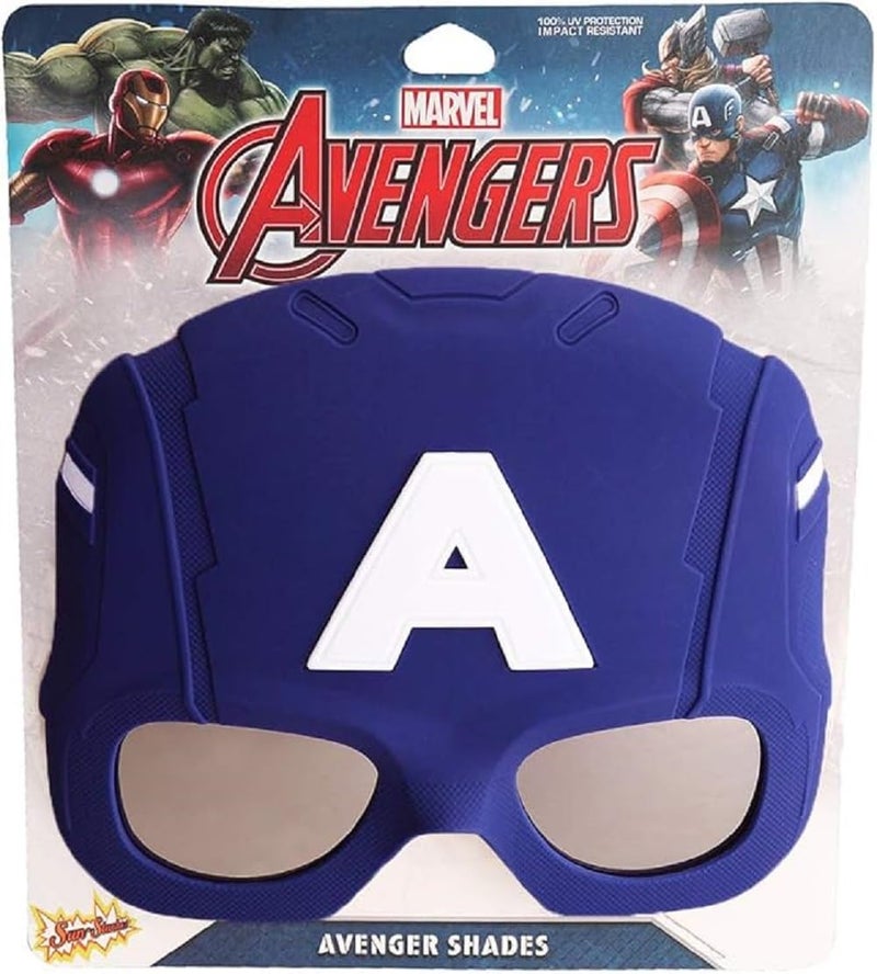 Sun-Staches Marvel Official Captain America Sunglasses | Costume Accessory Mask | UV400 | One Size Fits Most - Image 5